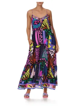 Camilla Drop Shoulder Shoestring Strap Long Sleeve Dress in Fair Ladys Dinkum One Size  for rent on The Volte - image 1