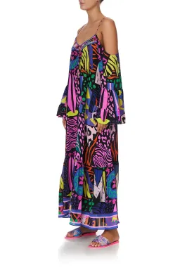 Camilla Drop Shoulder Shoestring Strap Long Sleeve Dress in Fair Ladys Dinkum One Size  for rent on The Volte - image 2