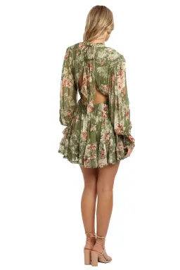 Hemant & Nandita Neem Mini Dress in Green Floral Size 8 for rent on The Volte - image 3