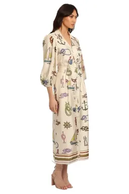 Alemais Ships Ahoy Midi Dress Multi Size 8 for rent on The Volte - image 4