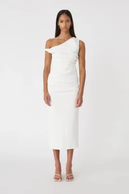 MISHA Alaska White Midi Dress White Size 8/S for rent on The Volte - image 1