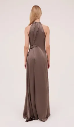 Bianca Spender Isabella Gown Bronze Silk Size AU 4 for rent on The Volte - image 3