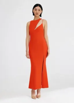 Significant Other Quinn Dress in Rust Red Size 8  for rent on The Volte - image 1