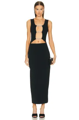 Christopher Esber Crystal Lattice Column Midi Dress Black Size 6 for rent on The Volte - image 5