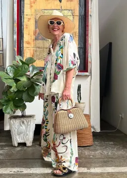 Alemais Meagan Silk Shirt & Pants Set Multi Size 10 for rent on The Volte - image 3