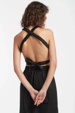 Sir The Label Franc Cross Back Gown Black Size 1 / AU 8  for rent on The Volte - image 3