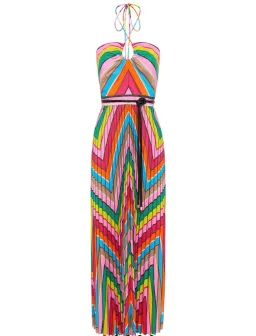 Rebecca Vallance Dali Halter Midi Dress in Multi Size AU 8 for rent on The Volte - image 4