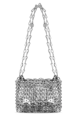 Paco Robanne Inspired Disc Bag Silver Metal for rent on The Volte - image 2