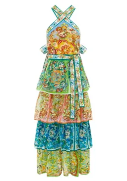 Alemais Dreamer Halter Tier Dress Multi Size 12  for rent on The Volte - image 3