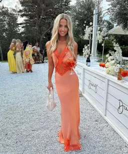 Sir the Label Aries Cut Out Gown Peach Size 3 /AU 12 for rent on The Volte - image 3