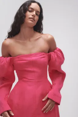 Aje Baret Sleeved Mini Dress Hot Pink Size 6 for rent on The Volte - image 3