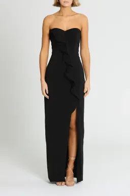 Jay Godfrey Varys Strapless Ruffle in Black Gown Size 8 for rent on The Volte - image 1
