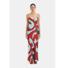Sir the Label Frankie Slip Dress Ruby Reflection Size AU 14 for rent on The Volte - image 1