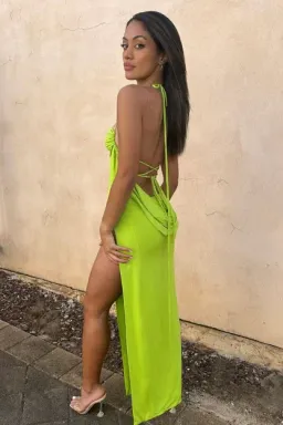 Melani The Label Marlo Gown in Green Size 6 for rent on The Volte - image 7