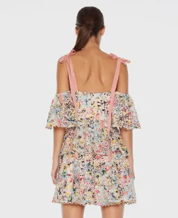 Talulah Bittersweet Flounce Mini Dress Multi Floral Size S / AU 8 for rent on The Volte - image 3