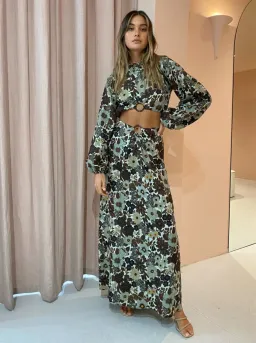 Sir The Label Constantine Gathered Top & Skirt Set Floral Size 2 / AU 10 for rent on The Volte - image 1