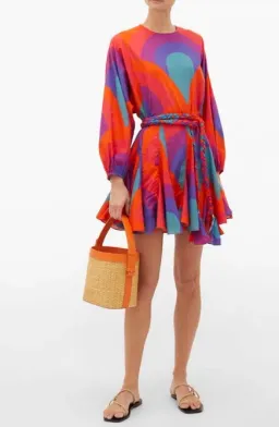 Rhode Ella Retro Rainbow Mini Dress Multi Size S / AU 8 for rent on The Volte - image 5
