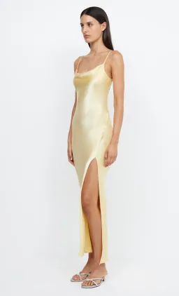 Bec & Bridge Margot Split Midi Dress Butter Yellow Size 8 for rent on The Volte - image 2