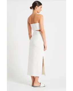 Sir the Label Yves Strapless Dress White Size AU 10 for rent on The Volte - image 2