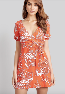 Kookai Mona Linen Dress Print Size 6 for rent on The Volte - image 1