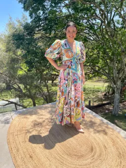 Alemais Evergreen Midi Dress Multi Size 10 for rent on The Volte - image 7