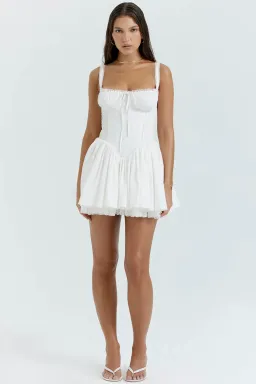 House of CB Pietra Corset Mini Dress White Size M/Au 10 for rent on The Volte - image 3