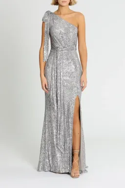 Love Honor Scala Sequin Gown in Pewter Size 8 for rent on The Volte - image 1