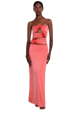Maygel Coronel Veranera Midi Dress Coral One Size for rent on The Volte - image 1