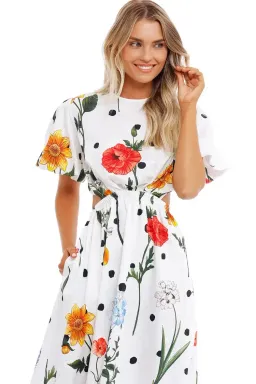 Leo Lin La Flor Midi Dress in Multi Floral Size 14 for rent on The Volte - image 5