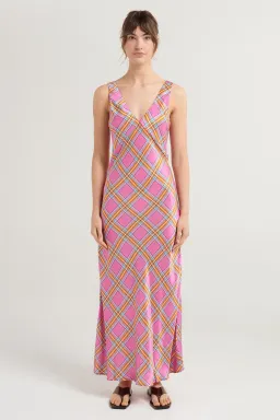 Steele Eadie Dress Pink Check AU12 for rent on The Volte - image 1