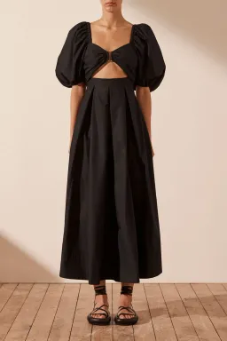 Shona Joy Mareva Midi Dress Black Size AU 12 for rent on The Volte - image 2