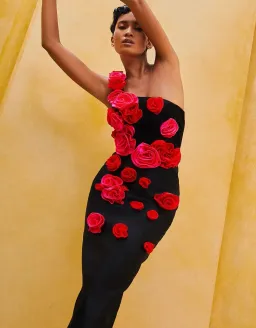 Eliya the Label Elinor Dress Black Floral Size XS / AU 6 for rent on The Volte - image 3