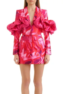 Eliya The Label Stella Blazer Mini Dress Pink Size L / AU 12 for rent on The Volte - image 5