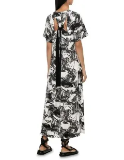 Veronika Maine Marble Midi Dress Print Size 16 for rent on The Volte - image 3