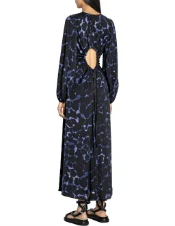 Veronica Maine Ink Blot Ankle Length Dress Black Print Size 16 for rent on The Volte - image 2