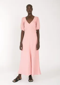 Jillian Boustred Linen Dress Pink Size 16 for rent on The Volte - image 4