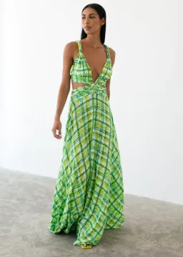 Le Salty Label Skylar Gown Green Multi Size M / AU 10 / medium for rent on The Volte - image 2