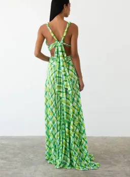Le Salty Label Skylar Gown Green Multi Size M / AU 10 / medium for rent on The Volte - image 7