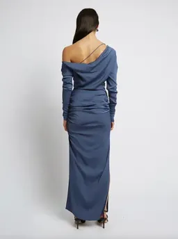 Christopher Esber Multi Gather Column Dress Denim Size 4 for rent on The Volte - image 2