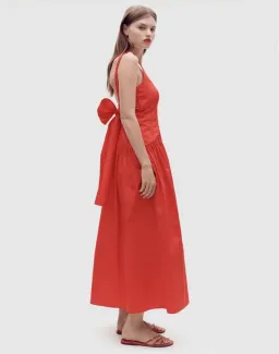 Oroton Poppy Tie Back Sundress Red Size 8 for rent on The Volte - image 2