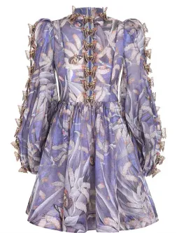 Zimmermann The Botanica Butterfly Mini Dress In Pandanus Size 0/Au 8  for rent on The Volte - image 2