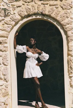 Zaco Saint-Jean Mini Dress White Size XS / AU 6  for rent on The Volte - image 1