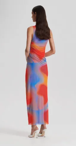 Scanlan Theodore Watercolour Dress Blue/Red Multi Size 8 for rent on The Volte - image 3
