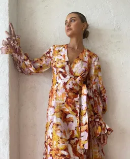 Acler Lydford Midi Dress in Lilac Brush Size 16 for rent on The Volte - image 6