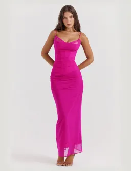 House of CB Nalini Fuchsia Dress Pink Size XS / AU 6 for rent on The Volte - image 1
