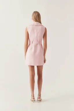 Aje Soft Pink Utility Mini Dress Blush Size 12 for rent on The Volte - image 3