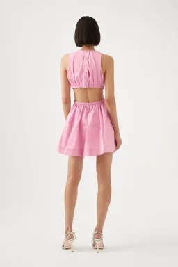 Aje Voyage Braided Cut Out Mini Dress Pink Size 8 for rent on The Volte - image 3