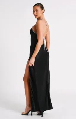 Meshki Louise Diamante Rope Maxi Dress Black Size 6  for rent on The Volte - image 3