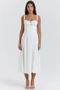 House of CB Carmen Bustier Sundress White Size M / AU 10 for rent on The Volte - image 1