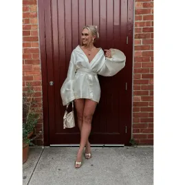 Khirzad Femme Rio Robe Short Ivory Size S / AU 8 for rent on The Volte - image 2